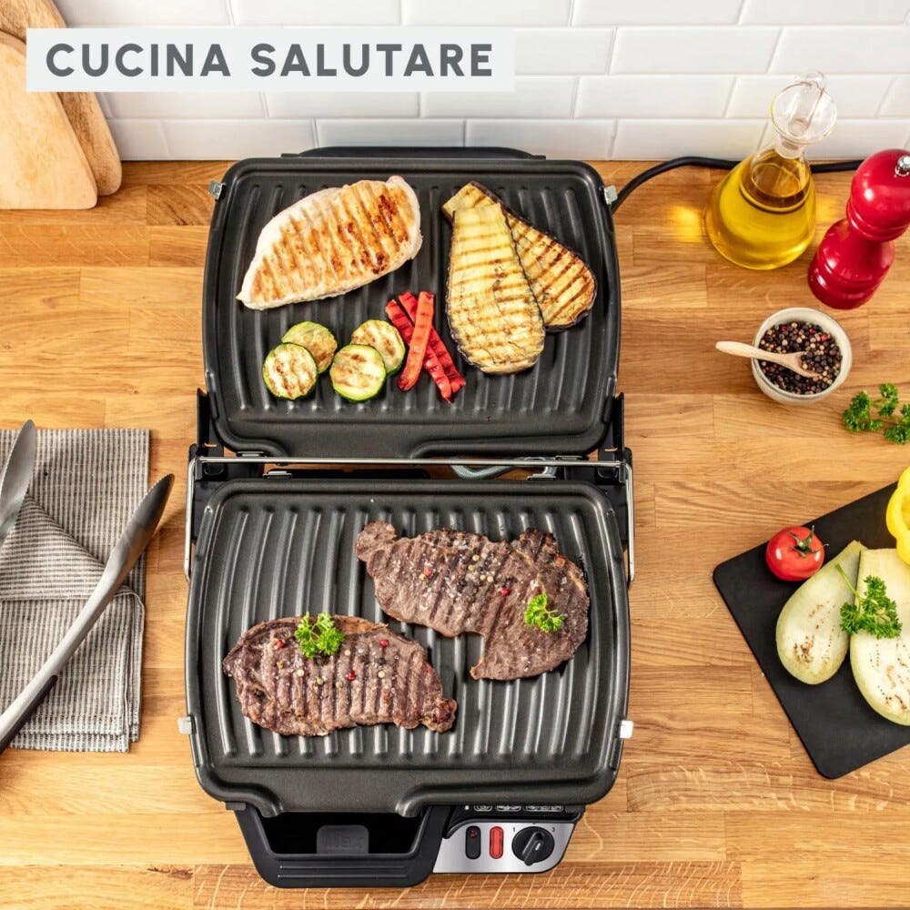 Moulinex GI306010 UltraCompact Comfort Griglia elettrica - inox / nero