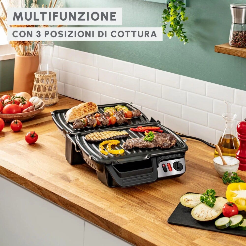 Moulinex GI306010 UltraCompact Comfort Griglia elettrica - inox / nero