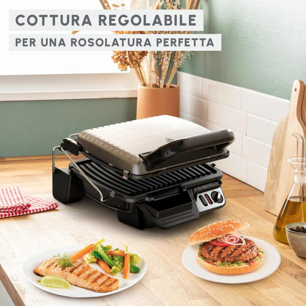 Moulinex GI306010 UltraCompact Comfort Griglia elettrica - inox / nero