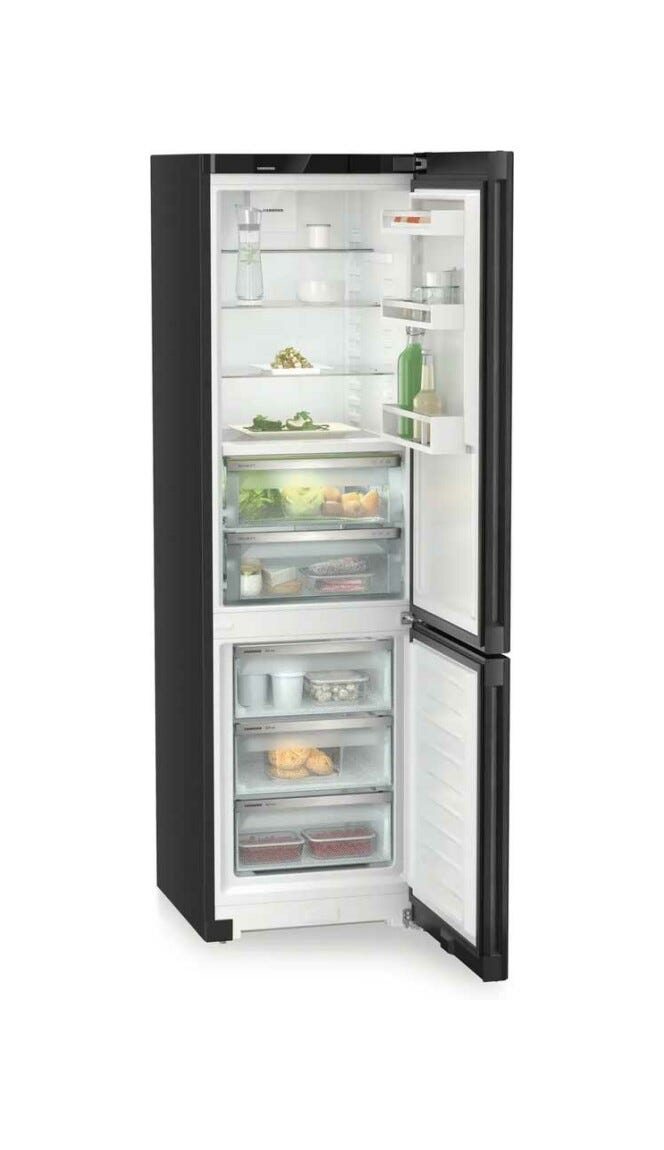 Liebherr CBNbdc 573i Plus Frigorifero con congelatore a libera installazione cm. 60 h. 202 - lt. 361 - inox black