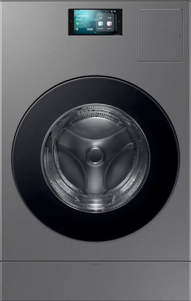 Samsung WD18DB8995BZT2 Bespoke Ai Laudry Combo™ Lavasciuga cm. 69 h. 111 - lavaggio 18 kg - asciugatura 11 kg - gray