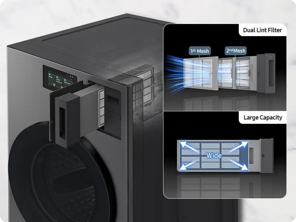 Samsung WD18DB8995BZT2 Bespoke Ai Laudry Combo™ Lavasciuga cm. 69 h. 111 - lavaggio 18 kg - asciugatura 11 kg - gray