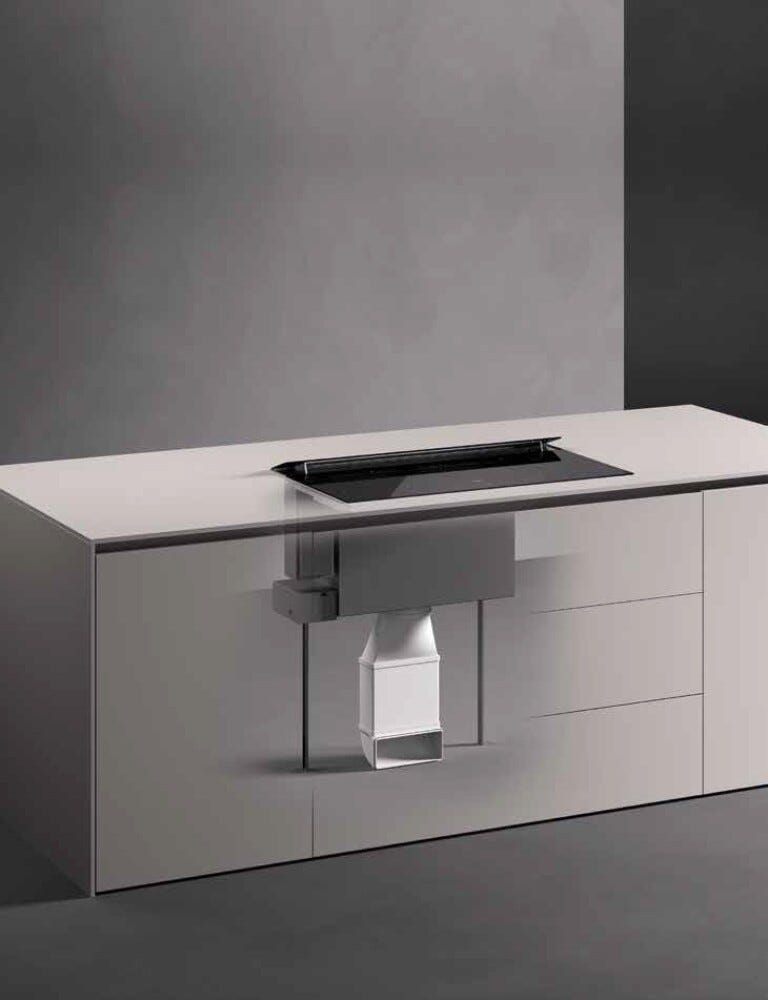 Falmec BRERA 75 COOKING SYSTEM Piano cottura a induzione cm 75 con cappa integrata da 800 m3/h - vetroceramica nero lucido