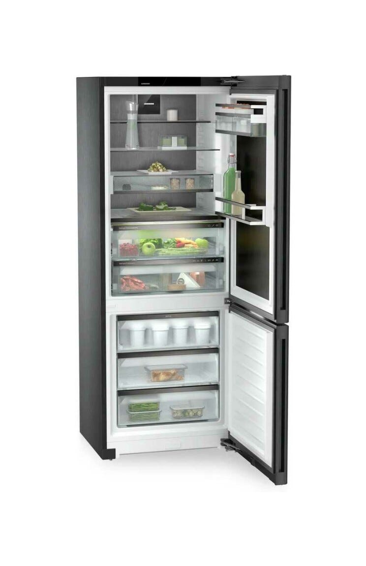 Liebherr CBNbsc 778i Peak Frigorifero con congelatore a libera installazione cm. 75 h. 202 - lt. 473 - inox black