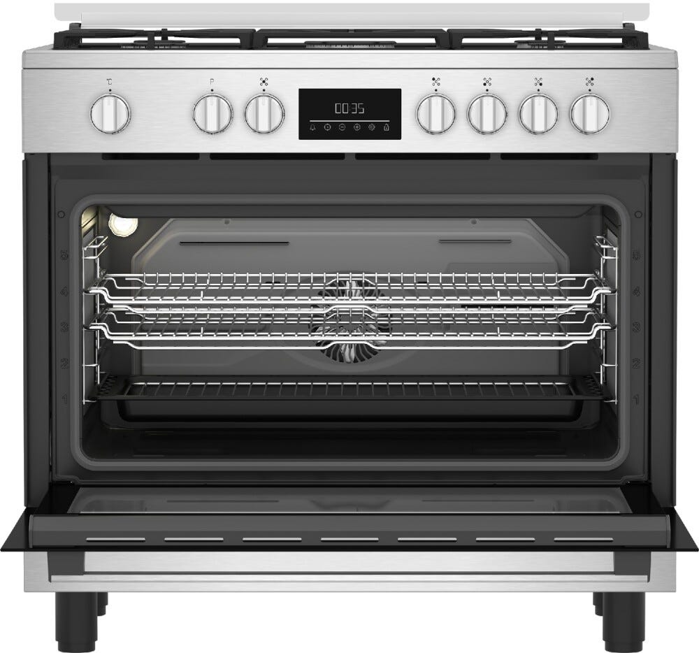 Beko BGM 11226 EX Cucina da accosto cm. 90x60 - 5 fuochi a gas + 1 forno elettrico - inox