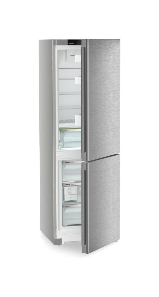 Liebherr CBNsda5223 Plus Frigorifero con congelatore a libera installazione cm. 60 h 186 - lt. 320 - argento