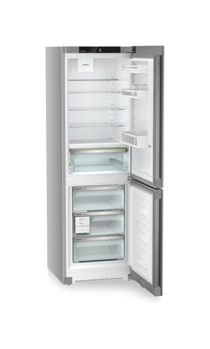 Liebherr CBNsda5223 Plus Frigorifero con congelatore a libera installazione cm. 60 h 186 - lt. 320 - argento