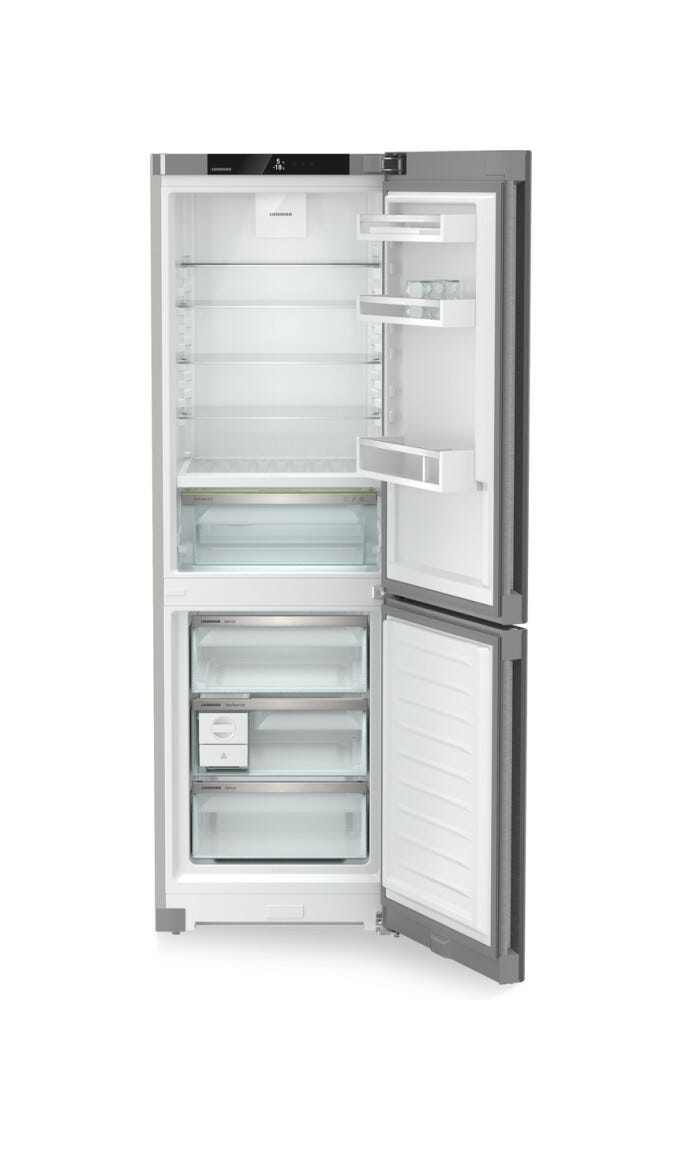 Liebherr CBNsda5223 Plus Frigorifero con congelatore a libera installazione cm. 60 h 186 - lt. 320 - argento