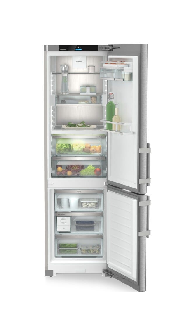 Liebherr CBNsda575i Prime Frigorifero con congelatore a libera installazione cm. 60 h. 202 - lt 362 - argento