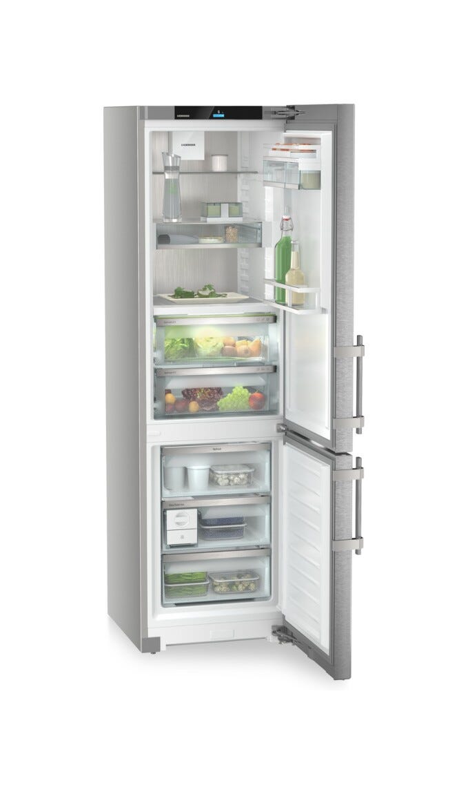 Liebherr CBNsda575i Prime Frigorifero con congelatore a libera installazione cm. 60 h. 202 - lt 362 - argento