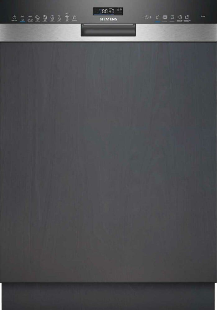 Siemens SN55ES12CE iq500 Lavastoviglie integrata parziale cm.60 - 14 coperti - frontale inox spazzolato