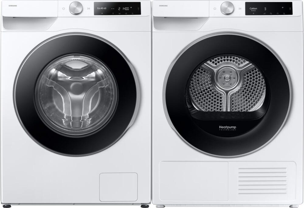 Samsung WW90DG6U25LEU3 AI Control Lavatrice cm. 60 - capacità 9 kg - bianco