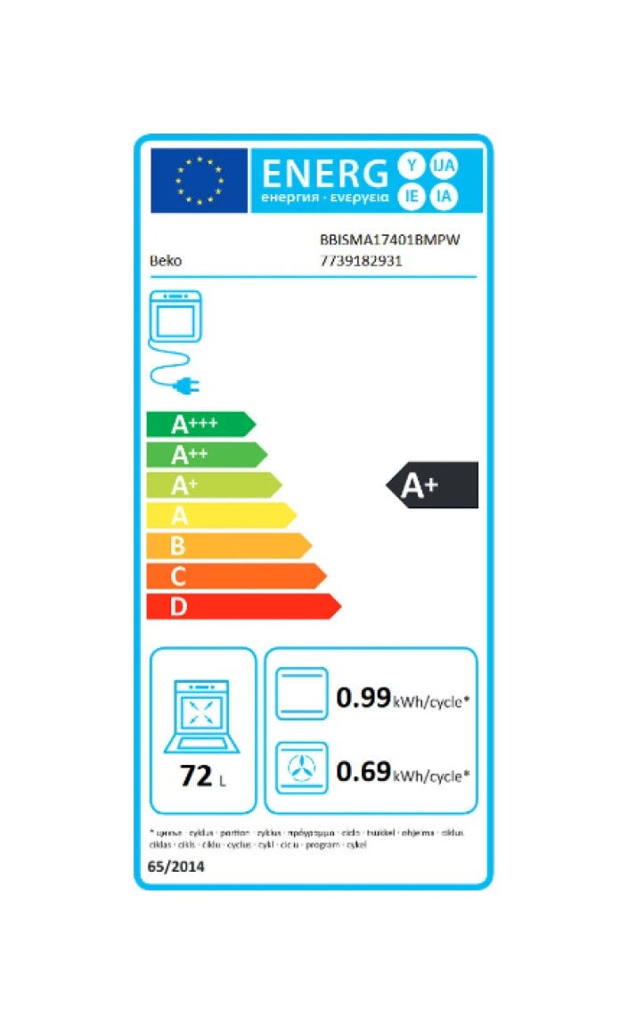 Beko BBISMA17401BMPW Forno elettrico pirolitico cm 59 - nero