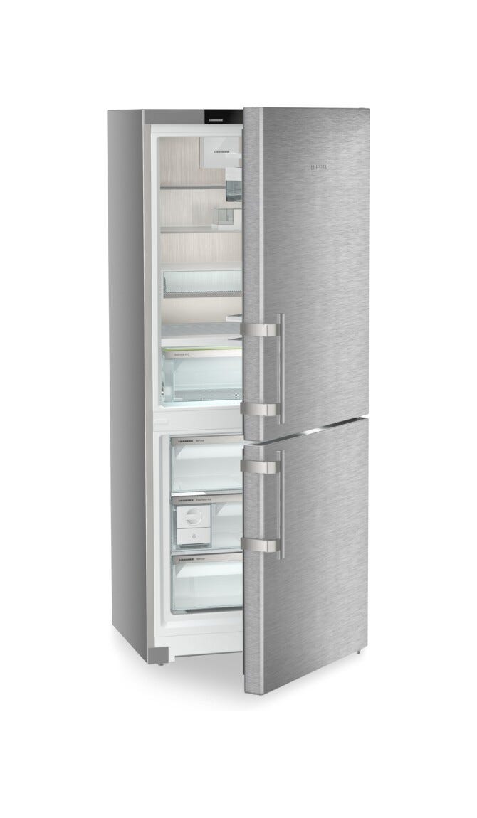 Liebherr CBNsdc765i Prime Frigorifero con congelatore a libera installazione cm. 75 h 186 - lt 423 - argento