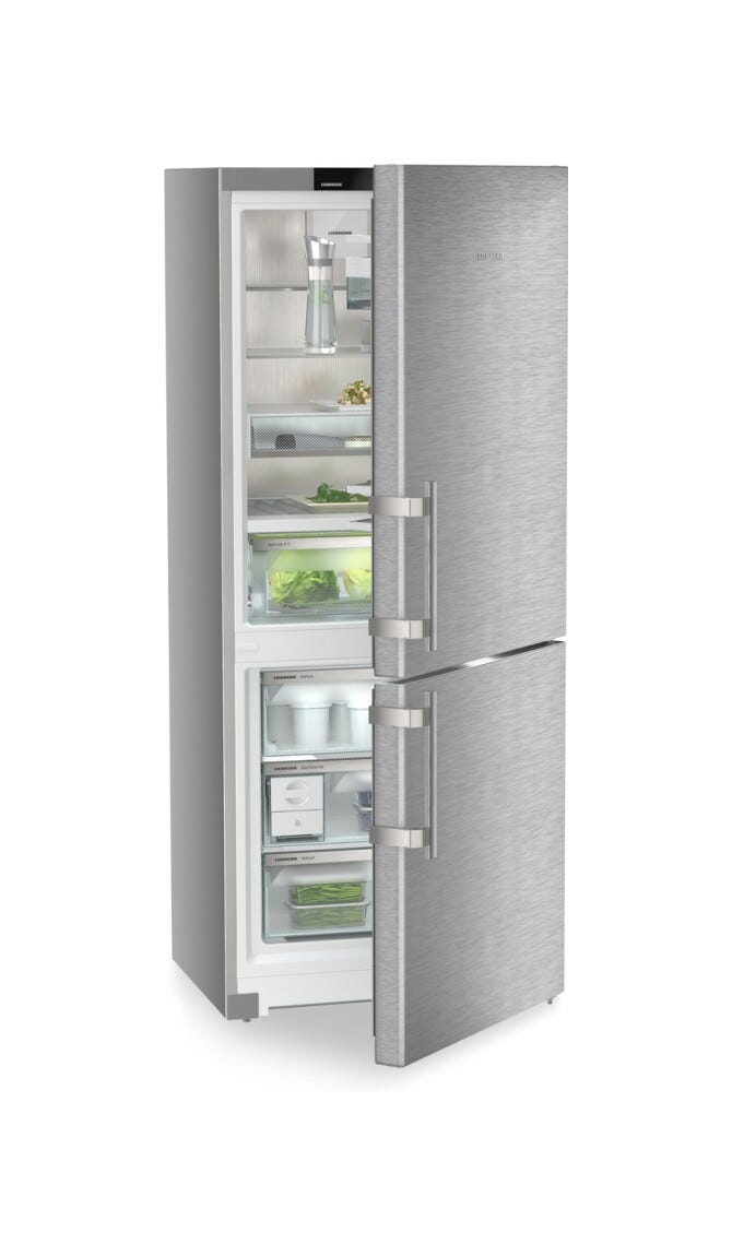 Liebherr CBNsdc765i Prime Frigorifero con congelatore a libera installazione cm. 75 h 186 - lt 423 - argento