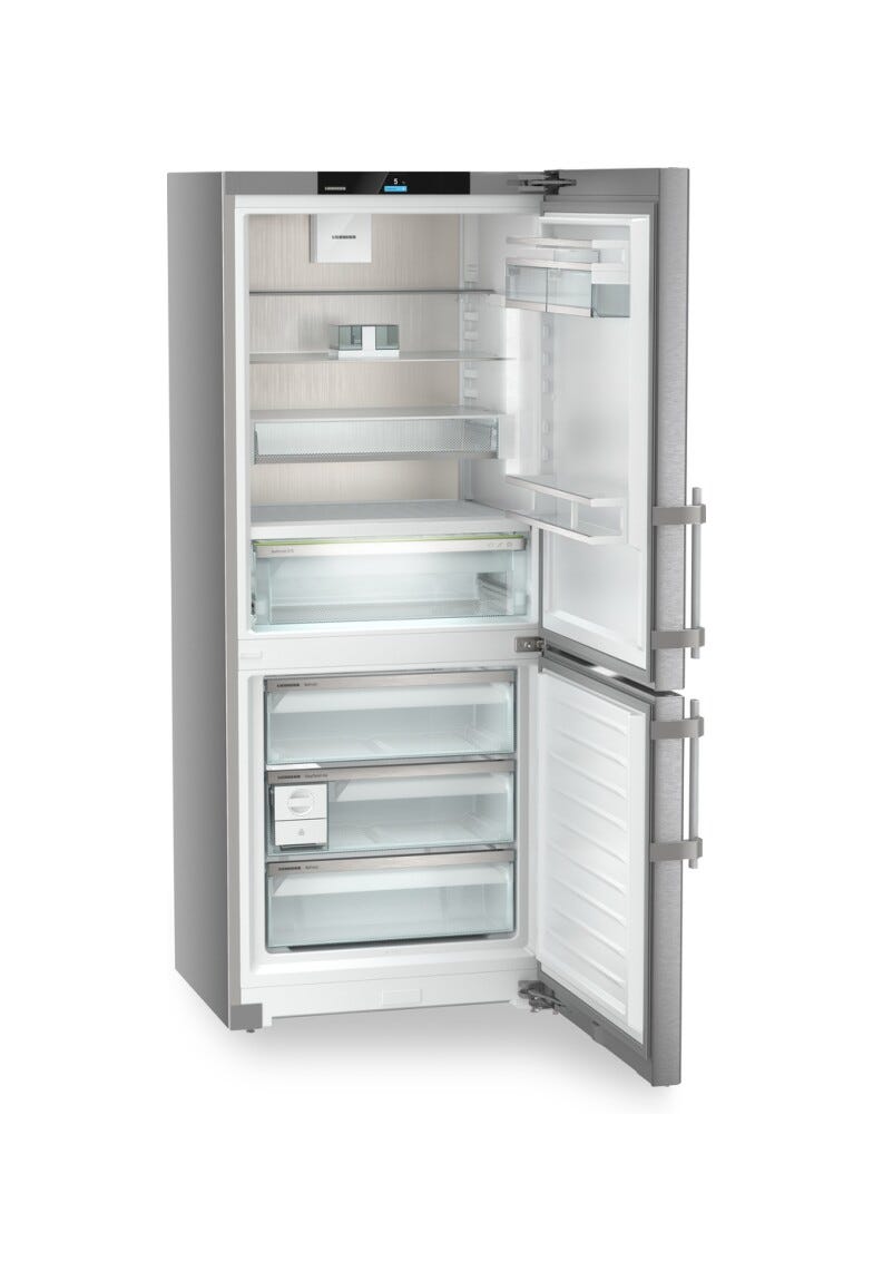 Liebherr CBNsdc765i Prime Frigorifero con congelatore a libera installazione cm. 75 h 186 - lt 423 - argento