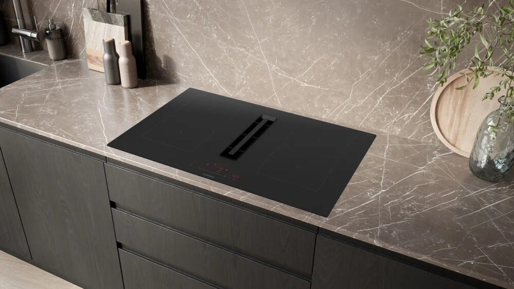 Siemens ED811HQ26E iq500 Piano cottura a induzione cappa integrata cm. 80 - vetroceramica nero