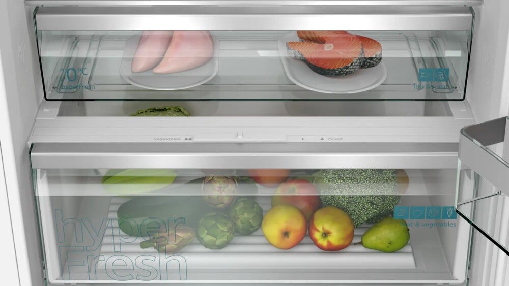 Siemens KB96NVSE0 iq300 Frigorifero con congelatore da incasso XXL, Home Connect, hyperFresh