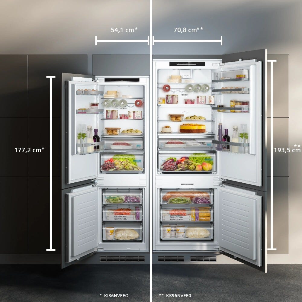 Siemens KB96NVSE0 iq300 Frigorifero con congelatore da incasso XXL, Home Connect, hyperFresh
