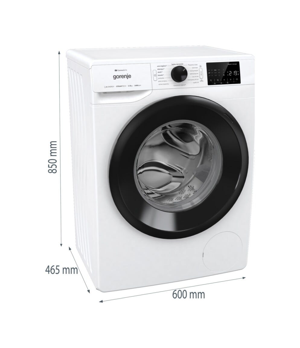 Gorenje WPNEI84SBSWIFI/PL Lavatrice cm. 60 - capacità 8 kg - bianco