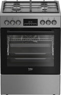 Beko FBMA61330GXDTN Cucina da accosto cm. 60 - 4 fuochi gas + 1 forno a gas - argento