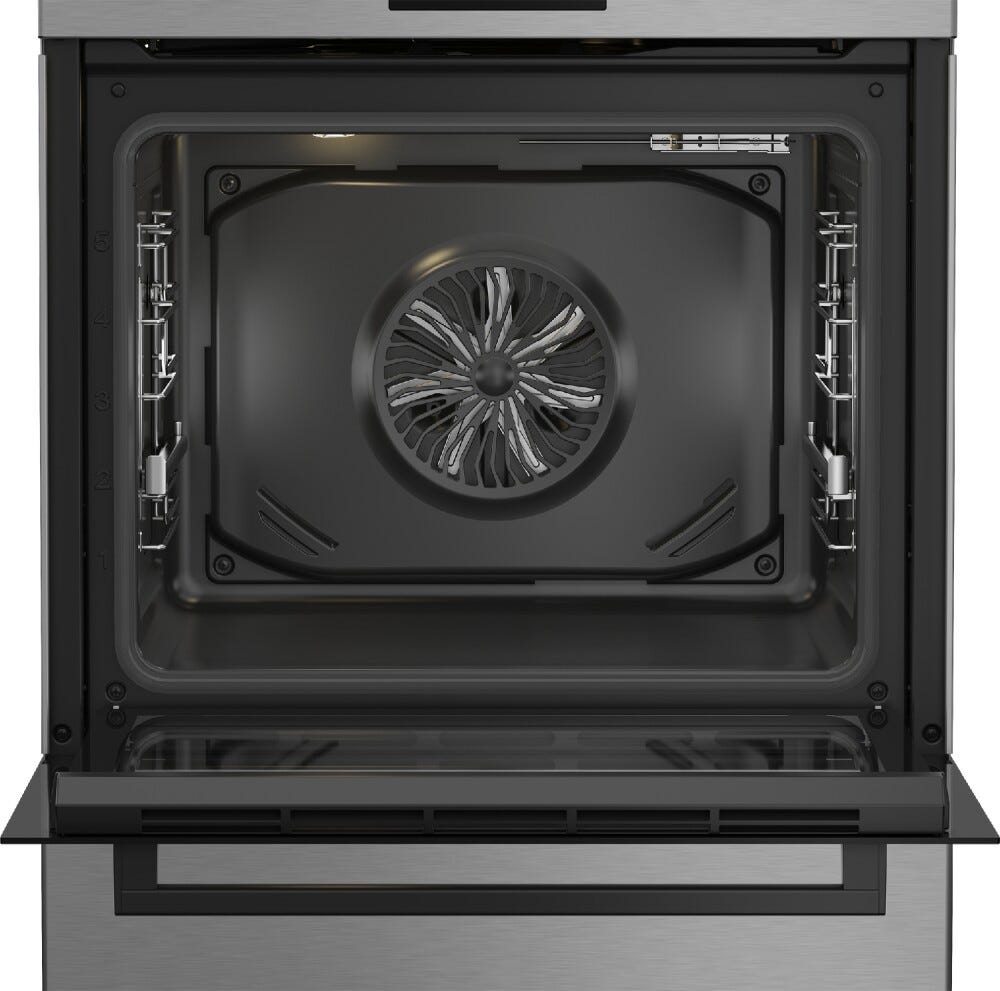 Beko FBMA61330GXDTN Cucina da accosto cm. 60 - 4 fuochi gas + 1 forno a gas - argento