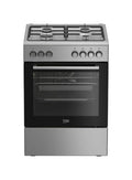Beko FBE62130GXDN Cucina da accosto cm. 60 - 4 fuochi gas + 1 forno elettrico - argento
