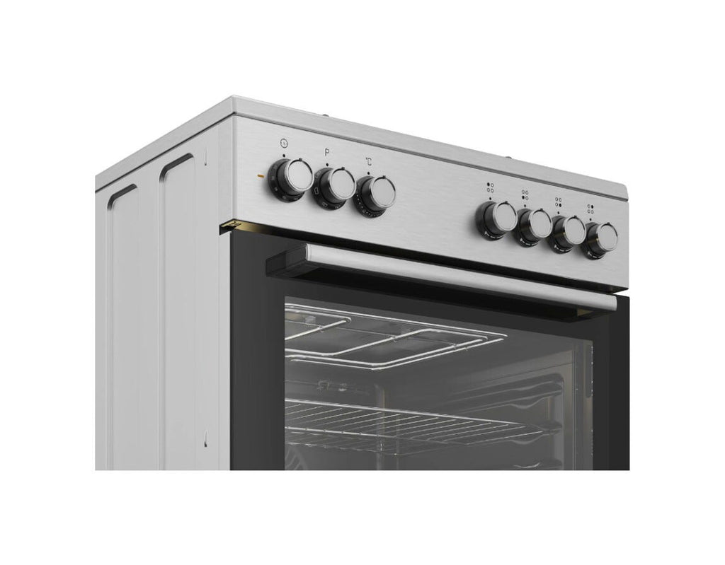 Beko FBE62130GXDN Cucina da accosto cm. 60 - 4 fuochi gas + 1 forno elettrico - argento