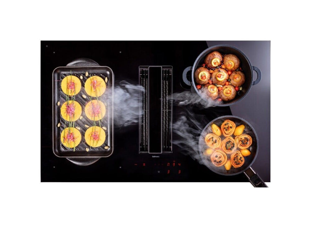 Falmec ZERO 76 COOKING SYSTEM Piano cottura a induzione 76 cm con cappa aspirante integrata da 600 m3/h - vetroceramica nero
