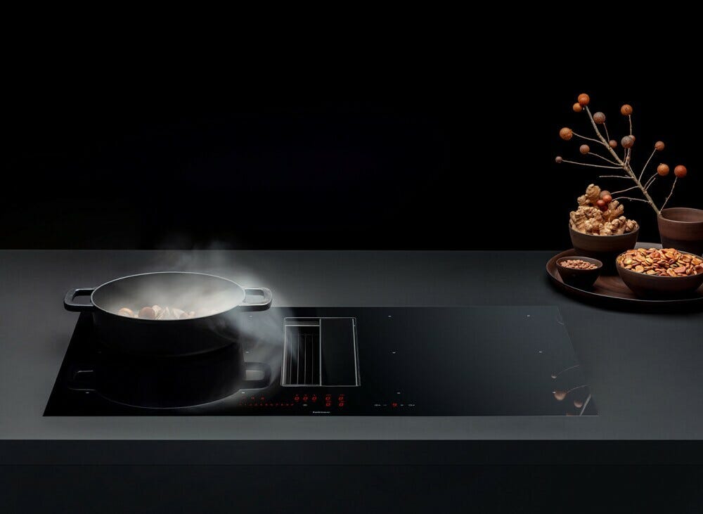 Falmec ZERO EASY 76 COOKING SYSTEM Piano cottura a induzione 76 cm con cappa filtrante integrata da 600 m3/h - vetroceramica nero