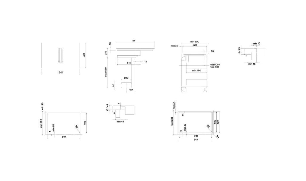 Falmec ZERO COOKING SYSTEM Piano cottura a induzione 84 cm con cappa aspirante integrata da 600 m3/h - vetroceramica nero