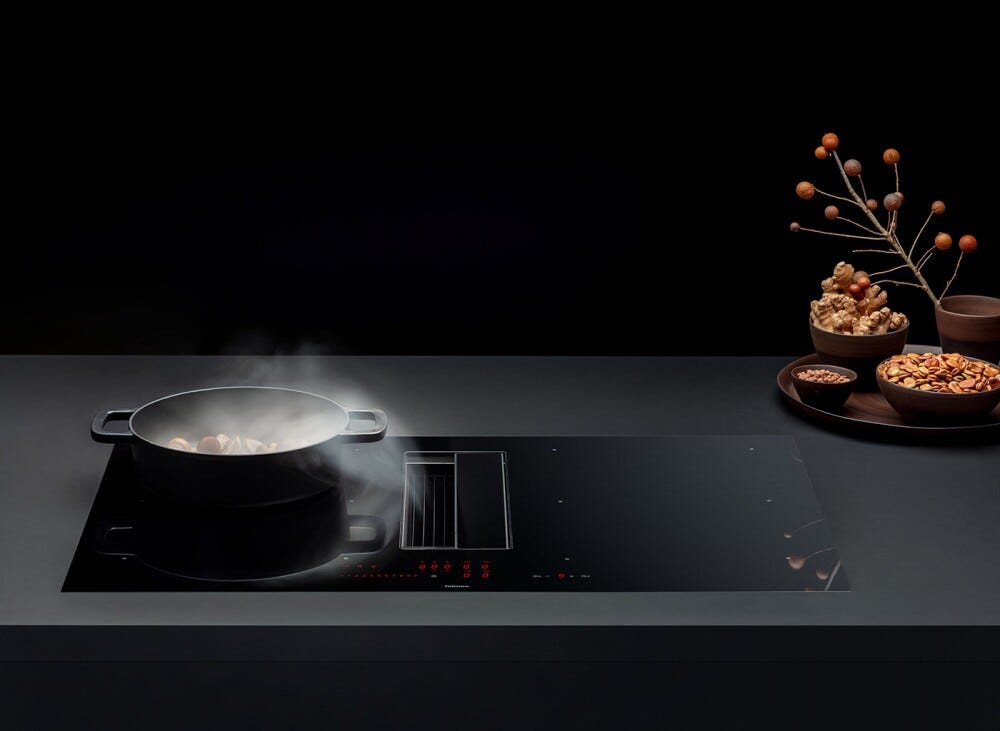 Falmec ZERO COOKING SYSTEM Piano cottura a induzione 84 cm con cappa aspirante integrata da 600 m3/h - vetroceramica nero