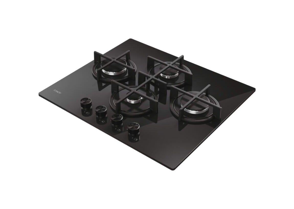 Candy 33803485 Moderna Gas on Glass Piano cottura a gas cm. 60 - vetro nero