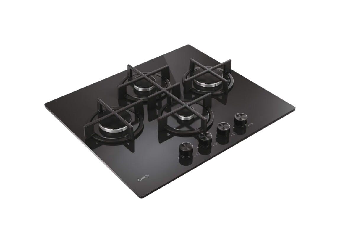 Candy 33803485 Moderna Gas on Glass Piano cottura a gas cm. 60 - vetro nero