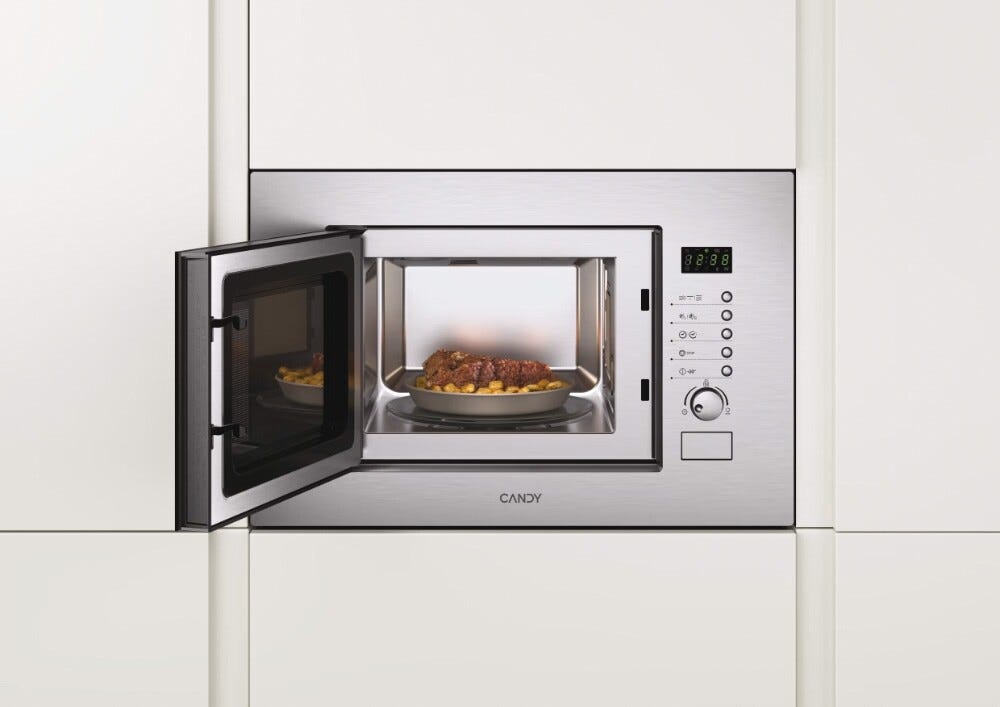 Candy 38900812 Wave 600 Full Door Forno microonde da incasso cm. 60 h. 39 - inox