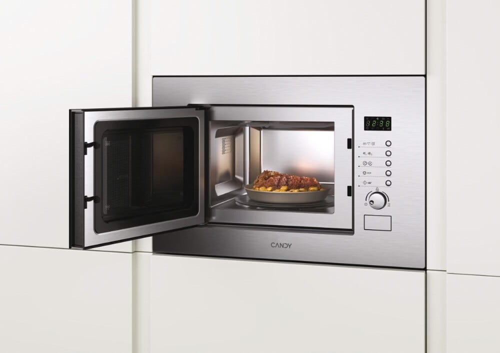 Candy 38900812 Wave 600 Full Door Forno microonde da incasso cm. 60 h. 39 - inox