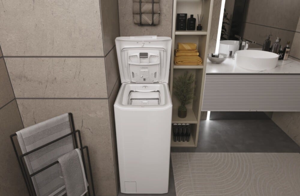 Haier THASN266TM5-S T Serie 7 Lavatrice a carica dall'alto cm. 41 - capacità 6 kg - bianco