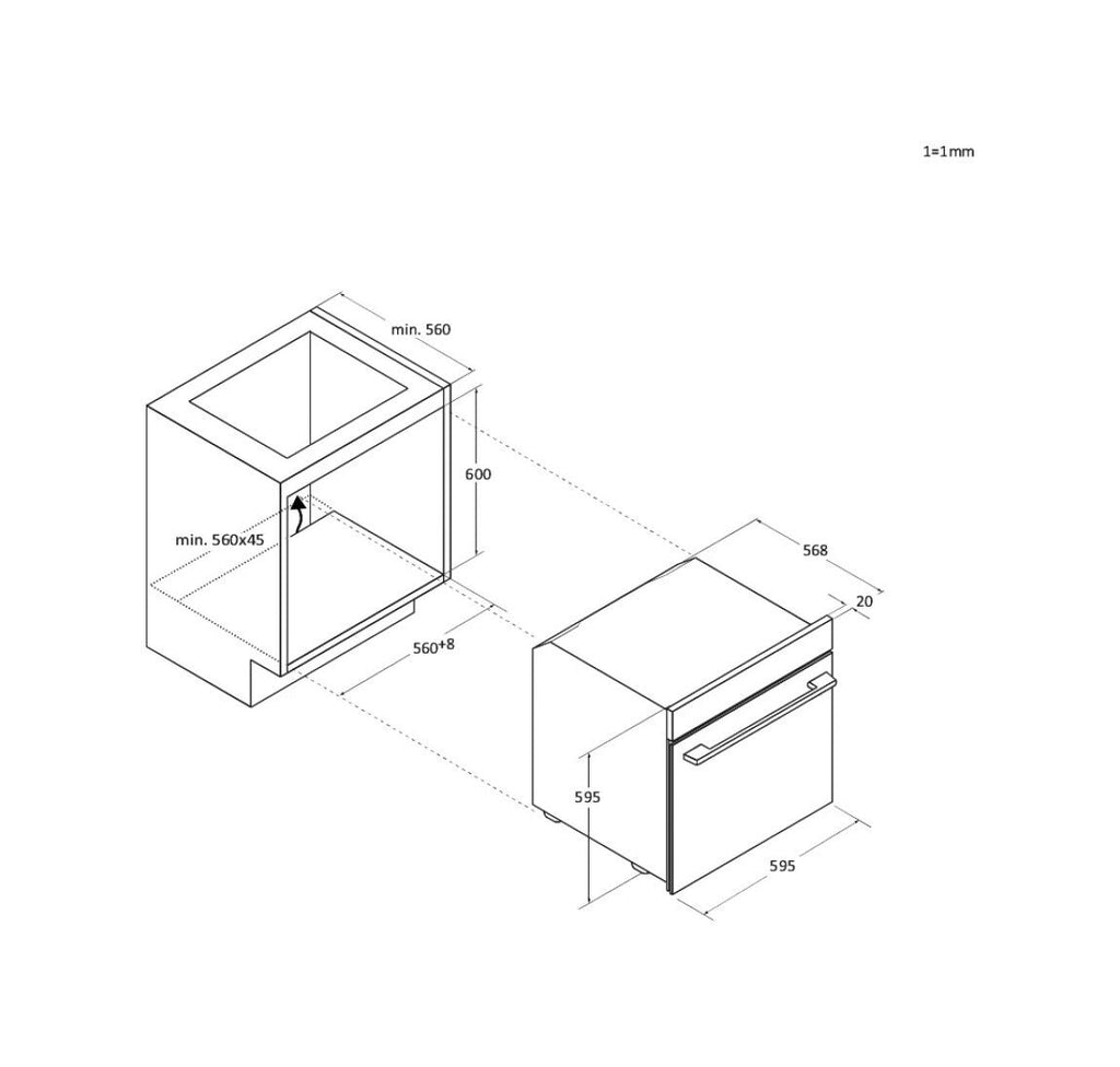 Candy CA6N3T1HTW Bake 600 Forno elettrico cm. 60 - bianco