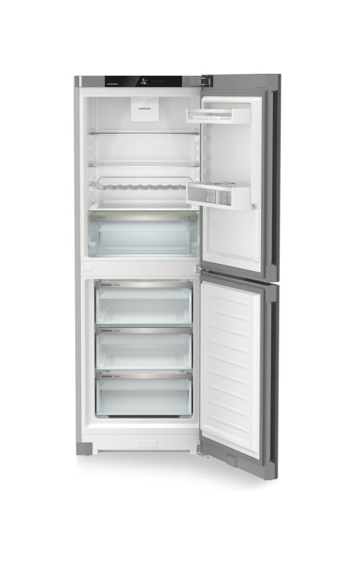 Liebherr CNsfc5023 Plus Frigorifero con congelatore a libera installazione cm. 60 h. 166 - lt. 280 - argento