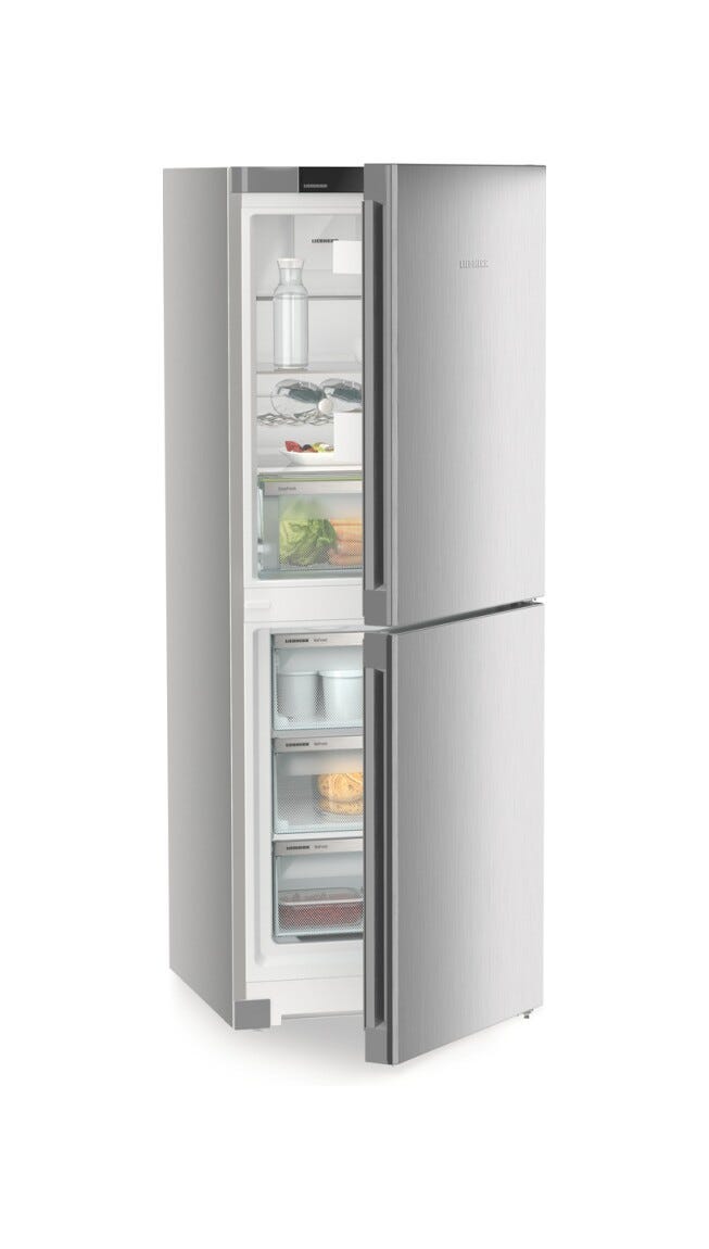 Liebherr CNsfc5023 Plus Frigorifero con congelatore a libera installazione cm. 60 h. 166 - lt. 280 - argento