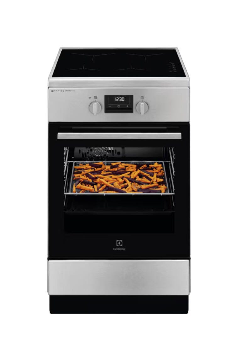 Electrolux LKI564267X Serie 600 Cucina da accosto cm. 50 - 4 zone elettriche - inox