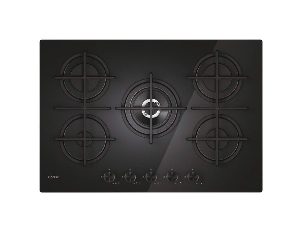 Candy CVG74WTB Moderna Gas on Glass Piano cottura a gas cm. 75 - nero