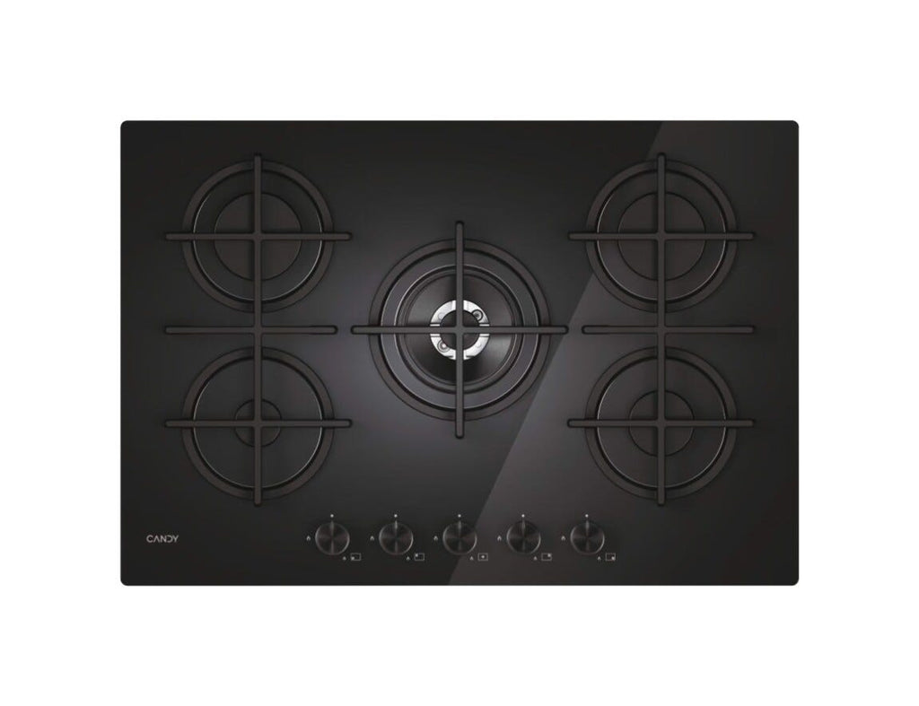 Candy CVG74WTB Moderna Gas on Glass Piano cottura a gas cm. 75 - nero
