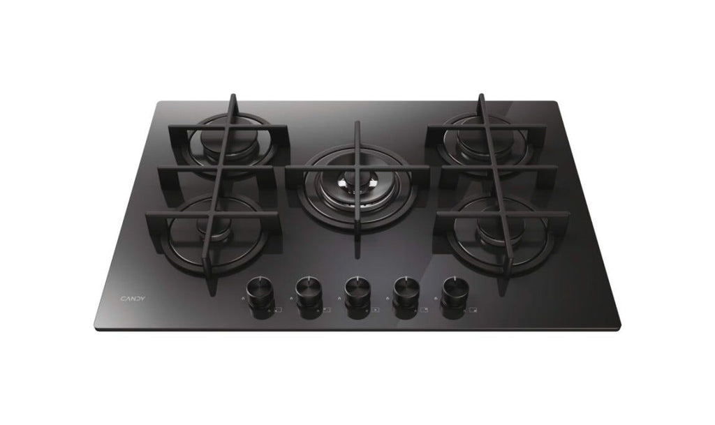 Candy CVG74WTB Moderna Gas on Glass Piano cottura a gas cm. 75 - nero