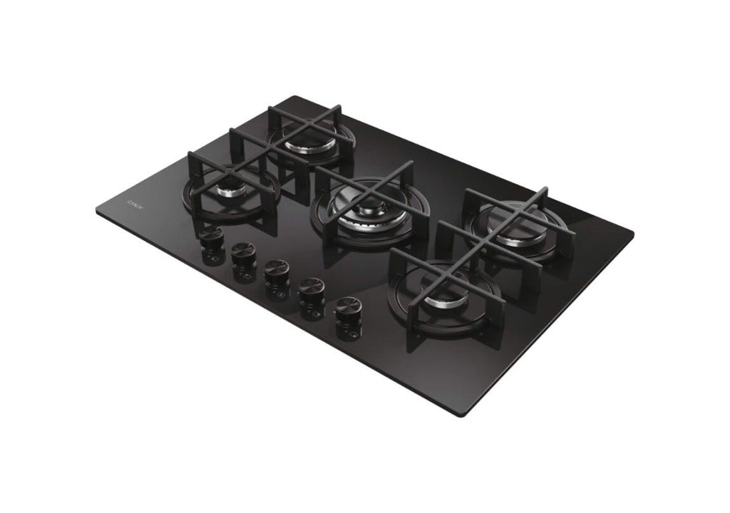 Candy CVG74WTB Moderna Gas on Glass Piano cottura a gas cm. 75 - nero