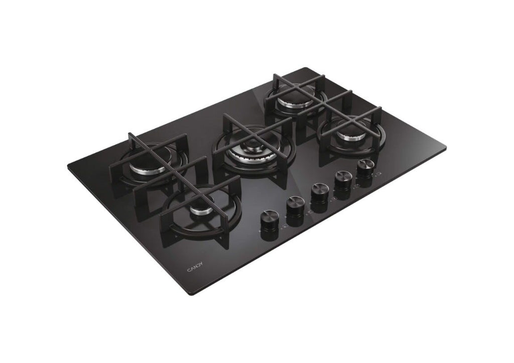 Candy CVG74WTB Moderna Gas on Glass Piano cottura a gas cm. 75 - nero