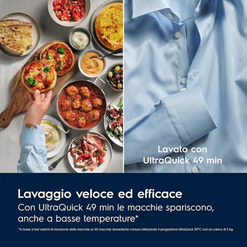 Electrolux EW8F710GCY serie 800 UltraCare Lavatrice cm. 60 - capacità 10 kg - bianco