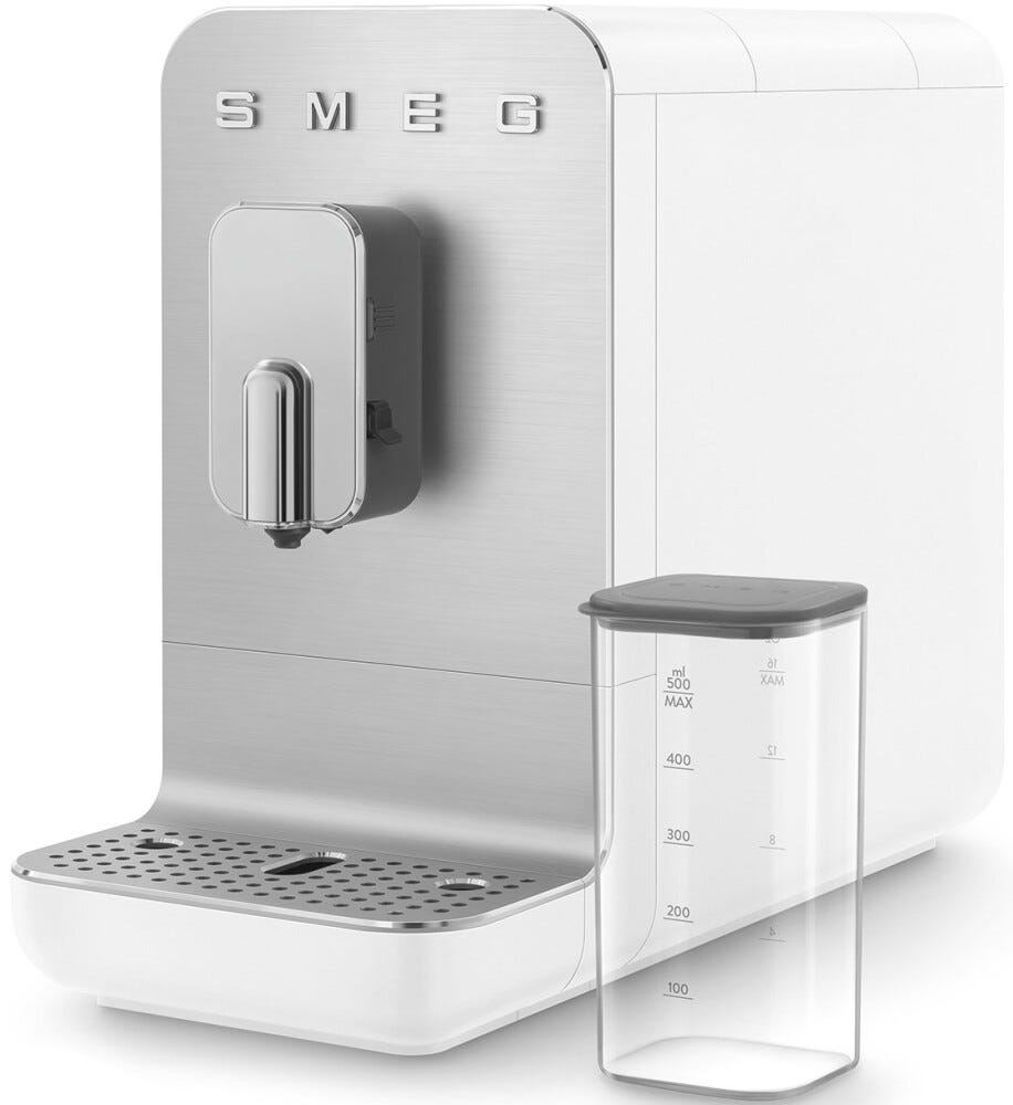 Smeg Selection BCC13WHMEU 50'S Style Macchina da caffè automatica con sistema latte - bianco opaco