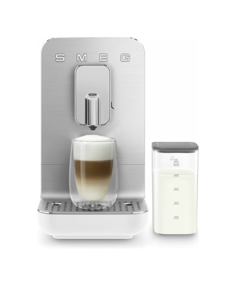 Smeg Selection BCC13WHMEU 50'S Style Macchina da caffè automatica con sistema latte - bianco opaco