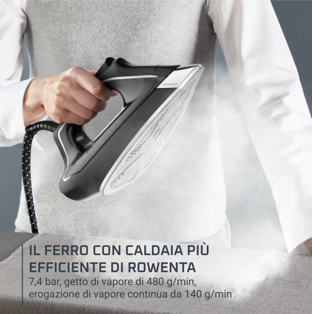 Rowenta DG9611F0 Eco Steam Pro Ferro da stiro con caldaia a vapore - nero